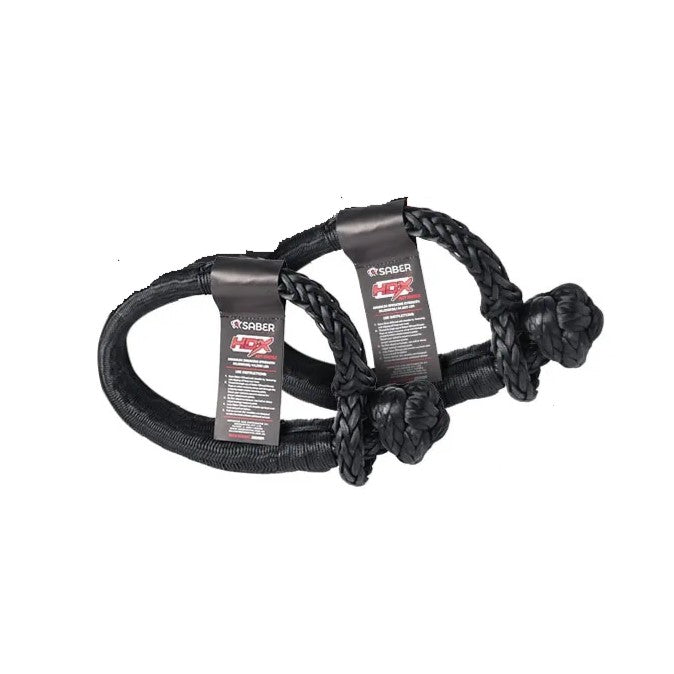 Load image into Gallery viewer, Saber Offroad 20,000KG HDX Technora Bound Soft Shackle Twin Pack
