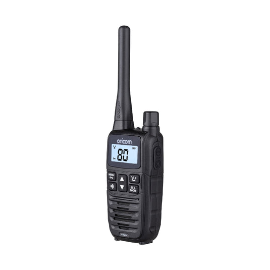 Oricom UHF1400 1 Watt Handheld Camping & Hiking UHF CB Radio Side