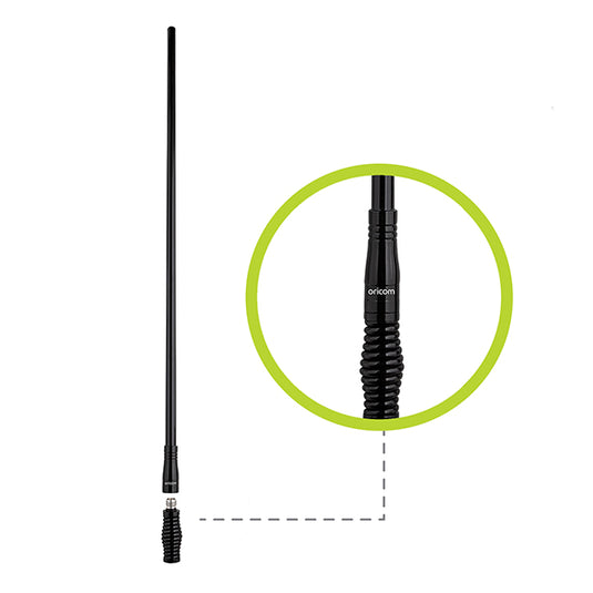 Oricom ANU800 6.5dBi UHF CB Antenna with Detachable fibreglass Pole