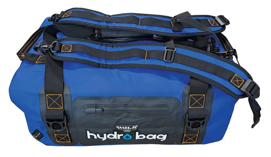 Hulk Hydro Bag 60L Blue Waterproof Duffel with Shoulder Straps