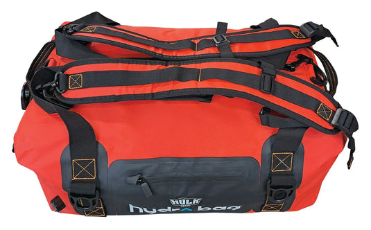 Hulk Hydro Bag 60L Red Waterproof Duffel with Shoulder Straps