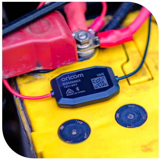 Oricom BSM888X 12V/24V Bluetooth Battery Monitor installed