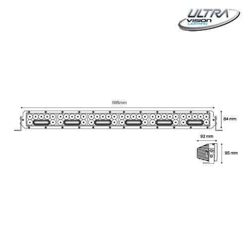 Ultra Vision NITRO Maxx 305W 35″ LED Light bar
