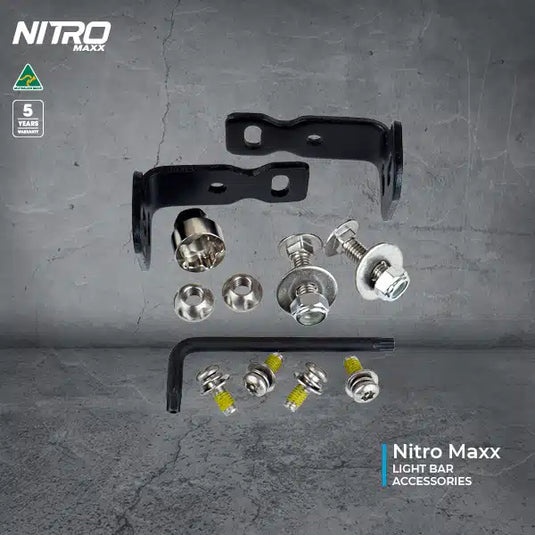 Ultra Vision Nitro Maxx Dual Row Light Bar Side Mount Kit with Anti-Theft Nuts