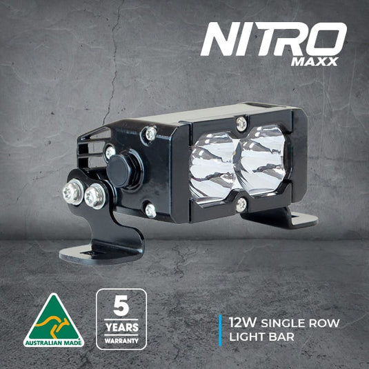 Ultra Vision Nitro Maxx 12W 4″ Single Row Light Bar