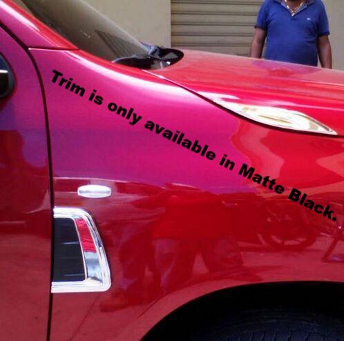 Toyota Hilux 2015-On Bonnet Trim Matte Black