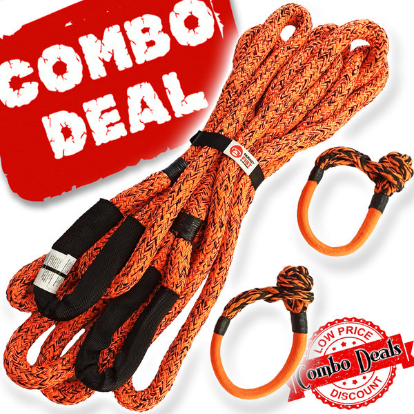 Load image into Gallery viewer, Carbon Offroad 4x4 Kinetic Rope and Soft Shackle Combo Deal
