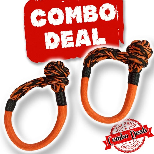 Carbon Offroad Monkey Fist 13000kg Dyneema Soft Shackle Combo Deal x 2