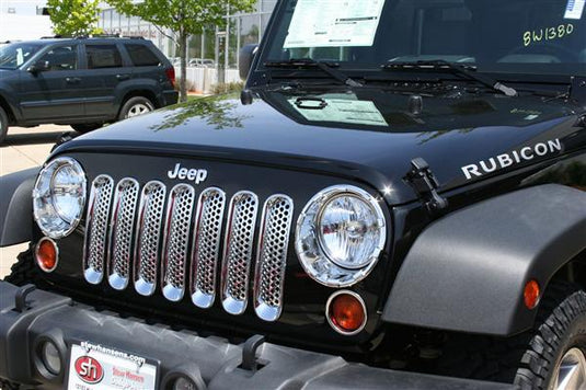 Jeep Wrangler JK 2007-2018 Chrome Headlamp Overlay Rings (Pair)