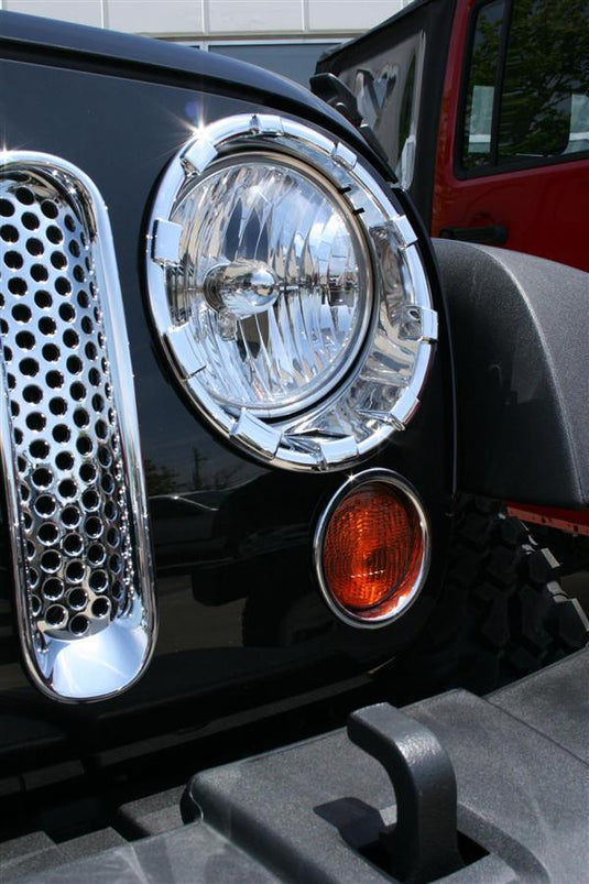Jeep Wrangler JK 2007-2018 Chrome Turn Signal Lamp Rings (Pair)