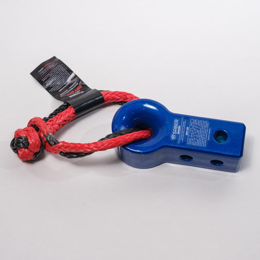 Saber Offroad 7075 Soft Shackle Only Aluminium Recovery Hitch & 9K Soft Shackle Blue
