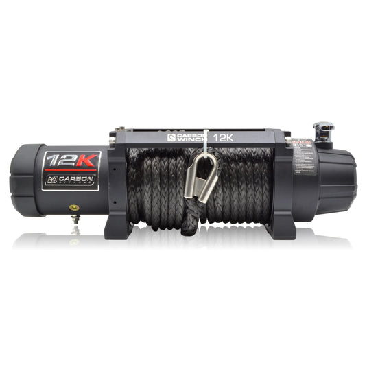 Carbon Offroad 12K 12000lb Electric Winch With Black Rope V3