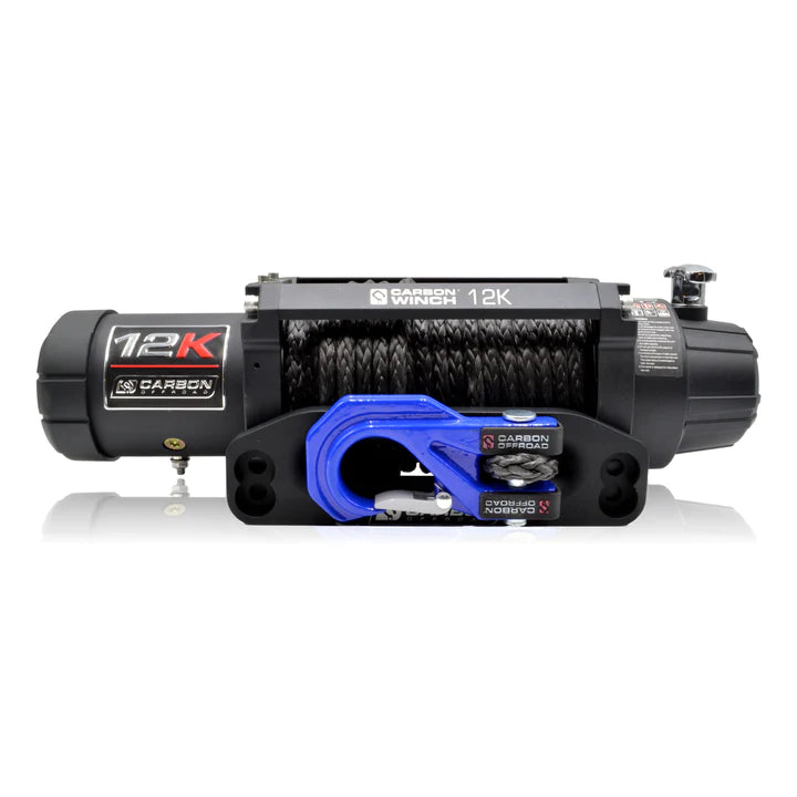 Load image into Gallery viewer, Carbon 12K 12000lb Electric Winch With Black Rope V3
