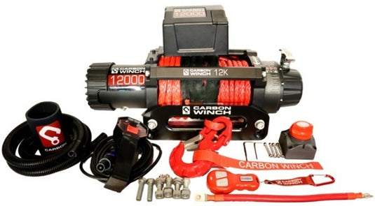 Carbon Winch 12000lb Winch Synthetic Rope CW-12K V2