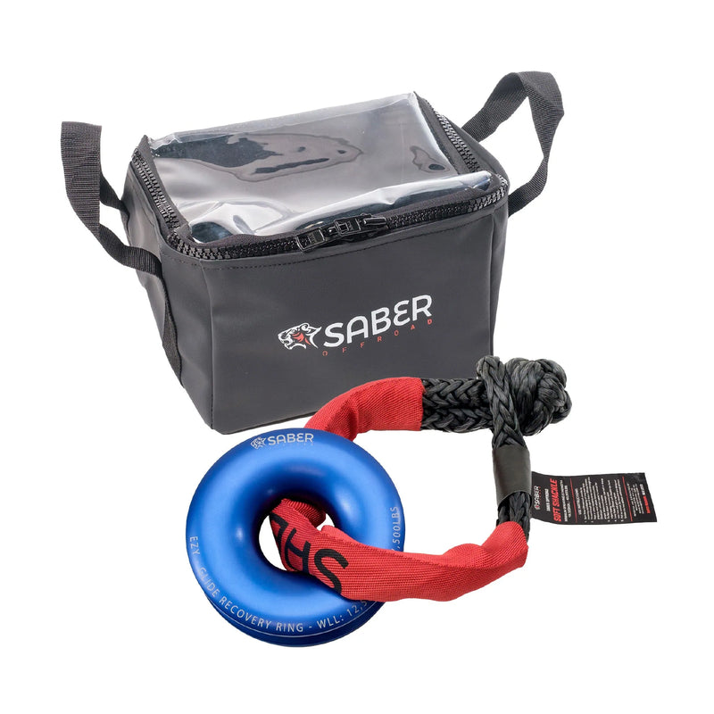 Load image into Gallery viewer, Saber Offroad Ezy-Glide Recovery Ring New + 18K Sheath Soft Shackle Kit
