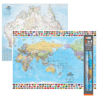 Hema 2 in 1 Twin Pack Australia and World Maps