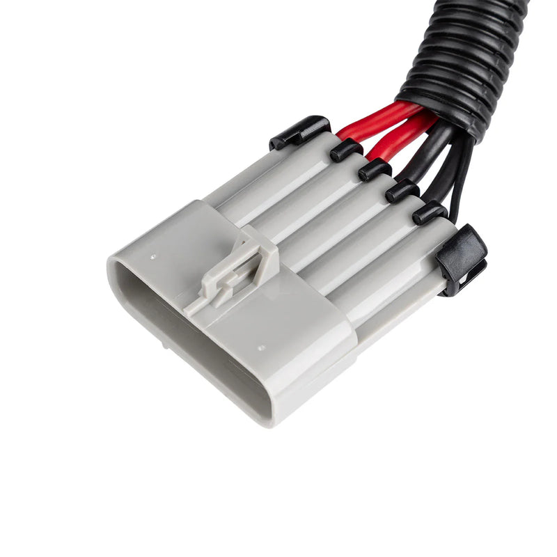 Load image into Gallery viewer, Electrical connector with black and red wires on a white background

