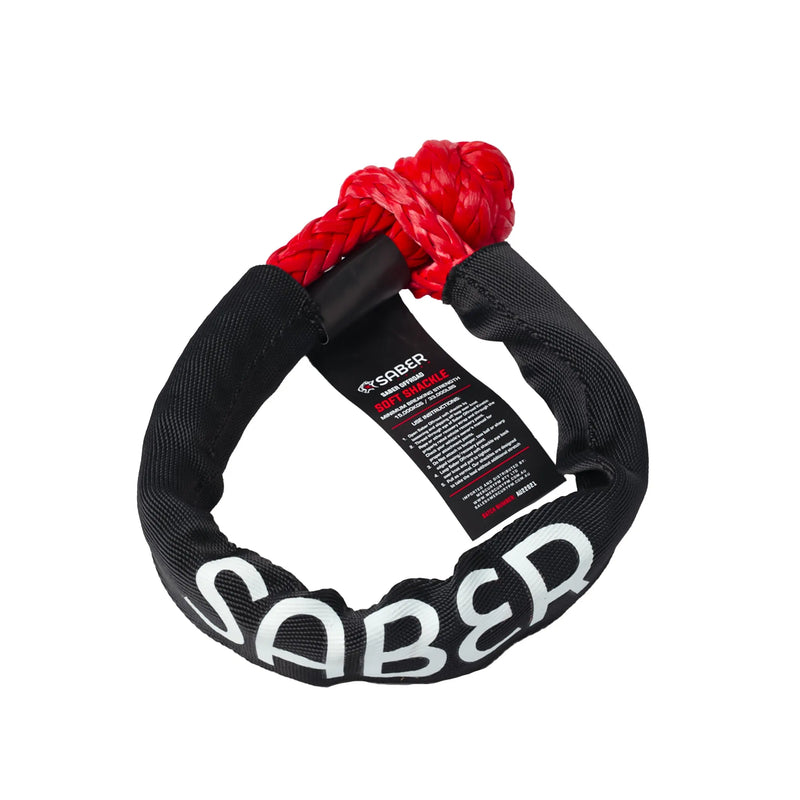 Load image into Gallery viewer, Saber Offroad 15,000kg Soft Shackle with Protective Sheath side
