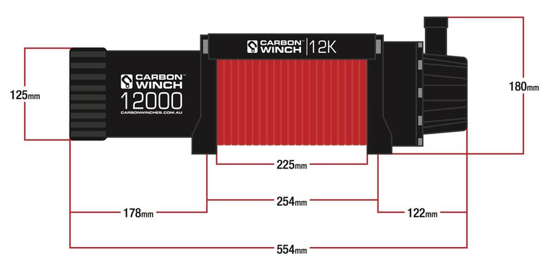 Load image into Gallery viewer, Carbon Winch 12000lb Winch Synthetic Rope CW-12K V2 DIA
