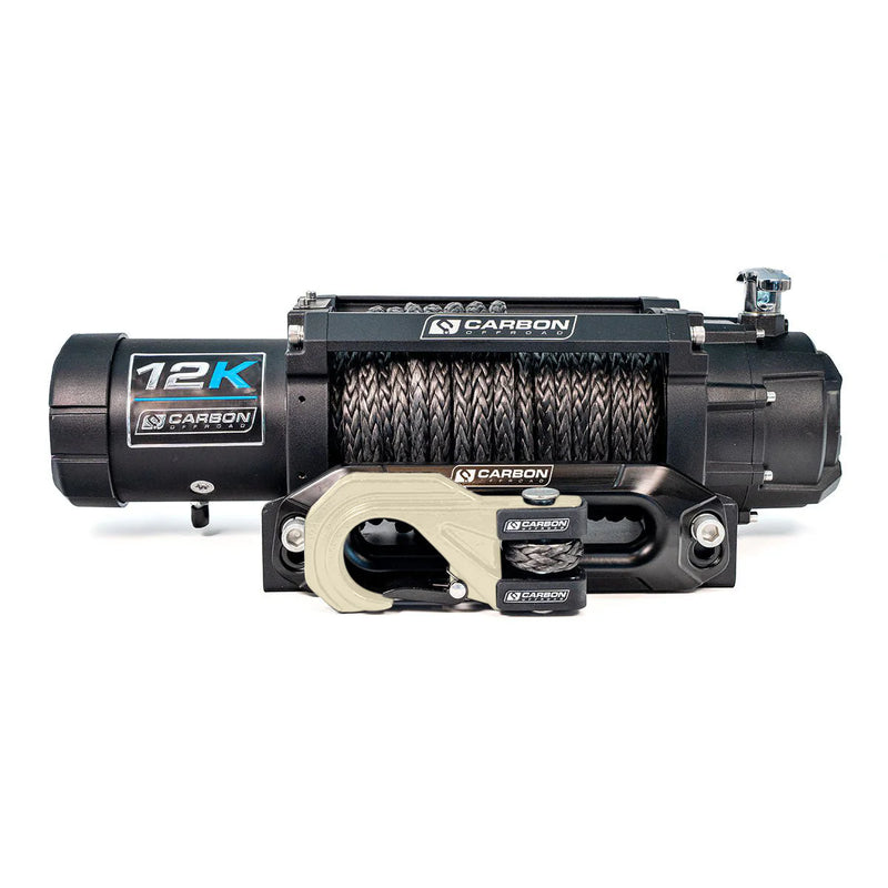 Load image into Gallery viewer, Carbon 12K V3X IP68 waterproof 4WD recovery winch with 6HP series wound motor and triple planetary gearbox

