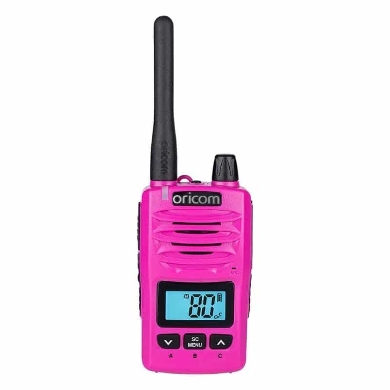 Load image into Gallery viewer, Oricom DTX600 Pink Waterproof 5-Watt Handheld UHF CB Radio
