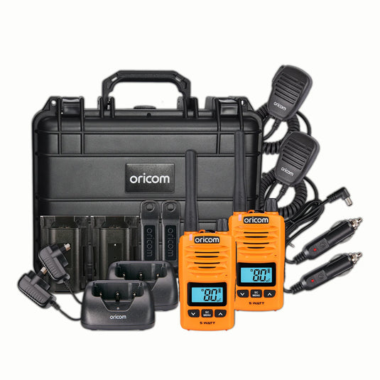 Oricom DTXTP600 5 Watt IP67 Waterproof Handheld UHF CB Radio Trade Pack