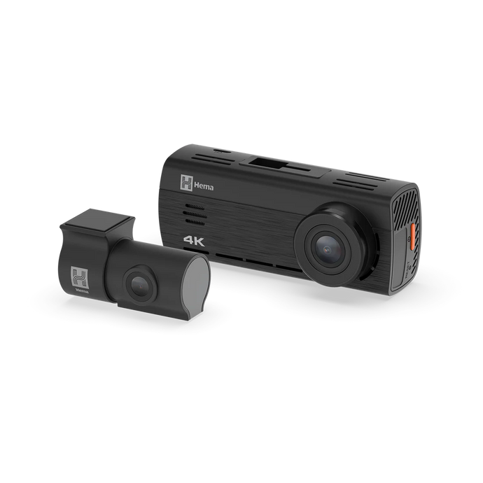 Hema HM-DVR22 4K UHD Front Dash Camera and 1080p Rear Camera