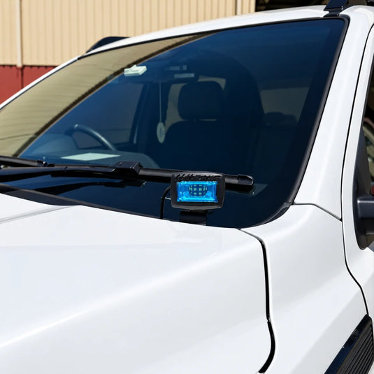 JAC T9 bonnet hinge ditch light bracket pair in matte black powder coated stainless steel