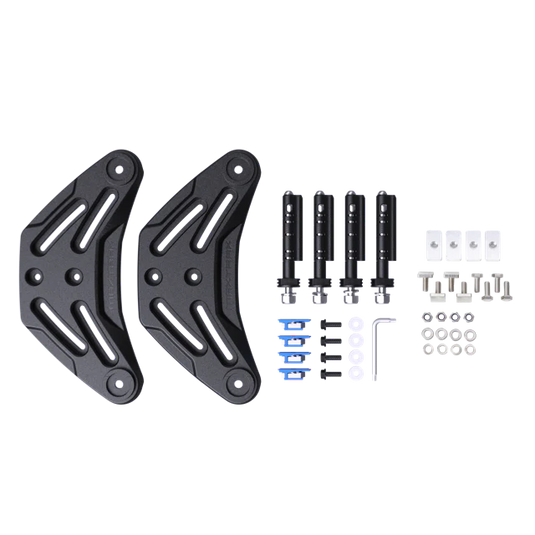 MAXTRAX flat bracket mounted on 4WD crossbars carrying recovery boards