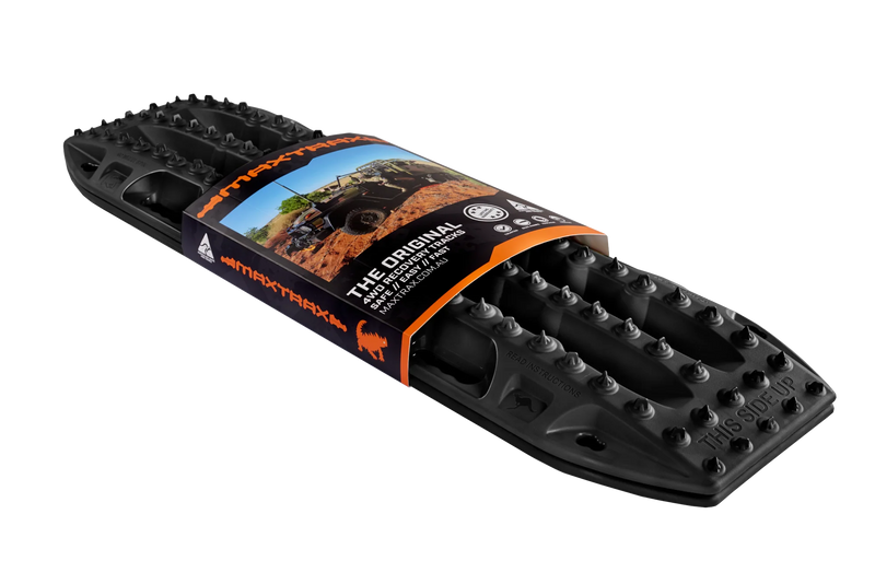 Load image into Gallery viewer, MAXTRAX MKII Black recovery track keyhole mounting point close-up
