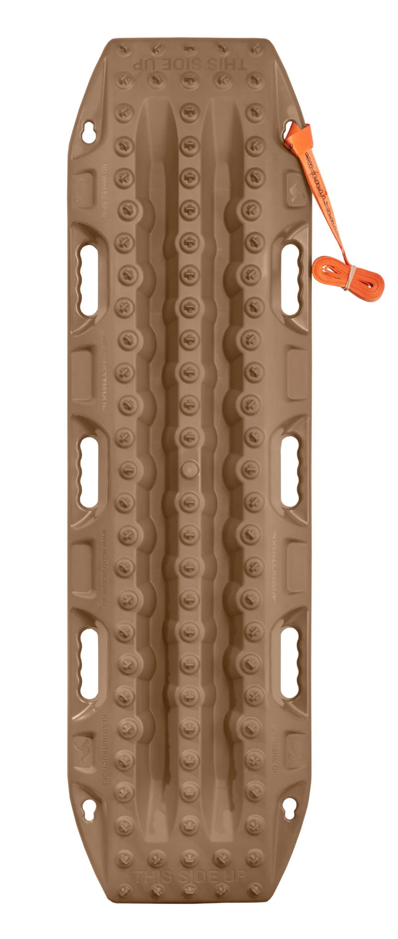 Load image into Gallery viewer, MAXTRAX MKII Desert Tan recovery board showing cleat pattern and handle
