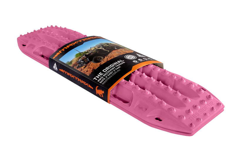 Load image into Gallery viewer, MAXTRAX MKII Pink boards stacked showing compact 85mm profile
