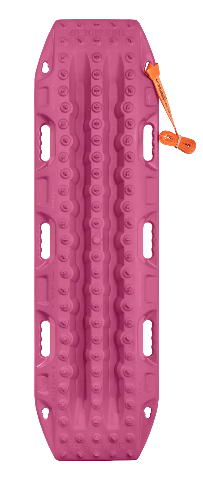 Load image into Gallery viewer, MAXTRAX MKII Pink recovery board showing cleat pattern and handle
