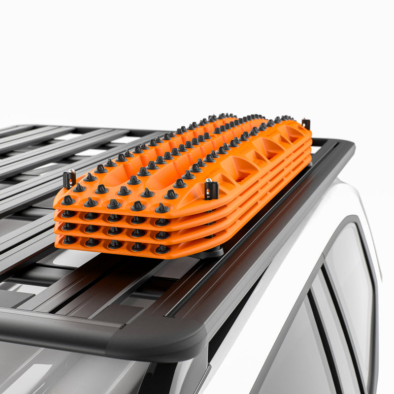 Load image into Gallery viewer, MAXTRAX mounting bracket fitted to Rhino-Rack Pioneer platform
