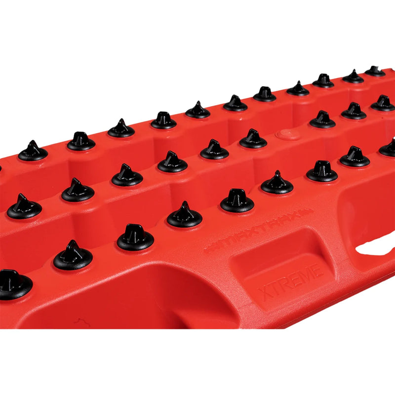 Load image into Gallery viewer, MAXTRAX XTREME Red recovery boards mounted on 4WD roof rack
