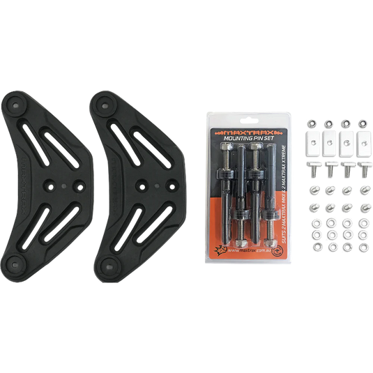 MAXTRAX Flat Rack Mount & Mounting Pin Set-1 pair MKII & 1 pair Xtreme