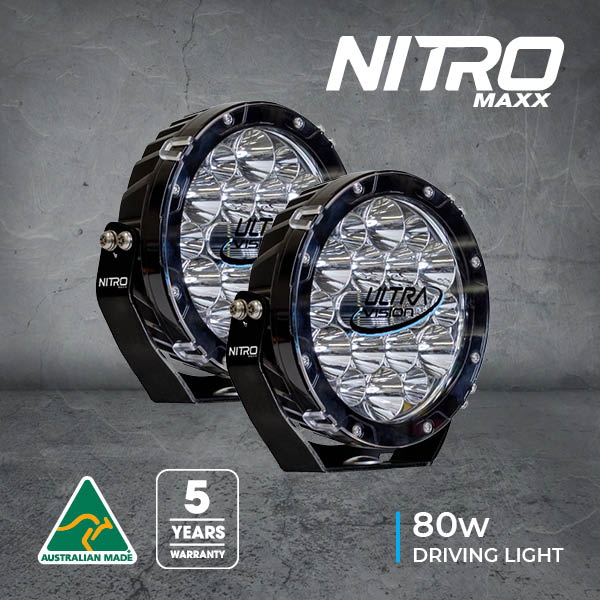 Ultra Vision NITRO 80 Maxx LED Driving Light (Pair)