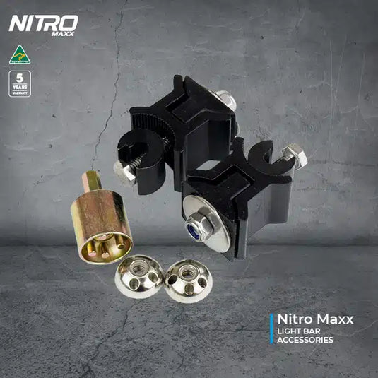 Ultra Vision Nitro Maxx Dual Row Light Bar Base Mount Kit with Anti-Theft Nuts
