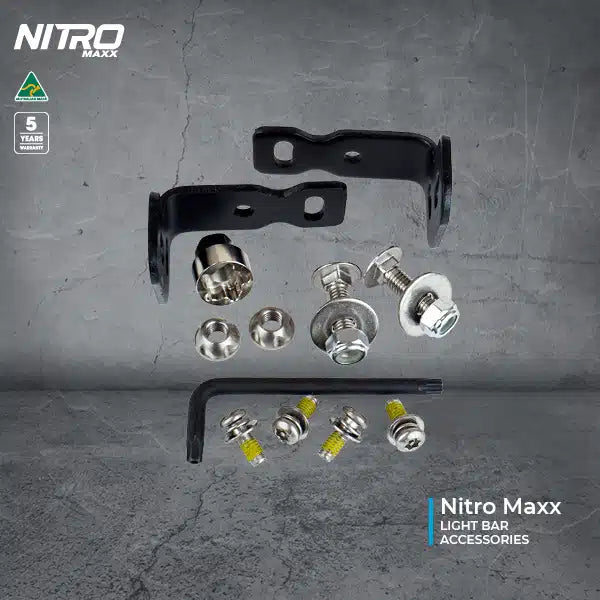 Load image into Gallery viewer, Ultra Vision Nitro Maxx Dual Row Light Bar Side Mount Kit with Anti-Theft Nuts
