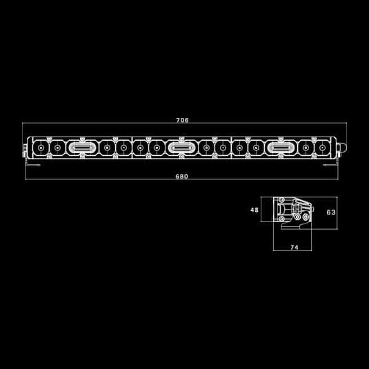 Ultra Vision Nitro Maxx 110W 27″ Single Row Light Bar