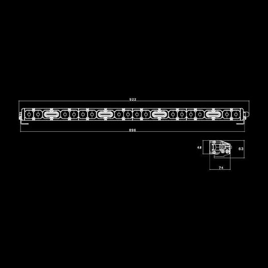 Ultra Vision Nitro Maxx 150W 35″ Single Row Light Bar