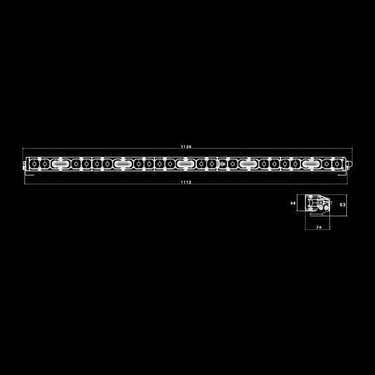 Ultra Vision Nitro Maxx 180W 44″ Single Row Light Bar