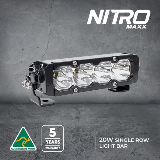 Ultra Vision Nitro Maxx 20W 7″ Single Row Light Bar
