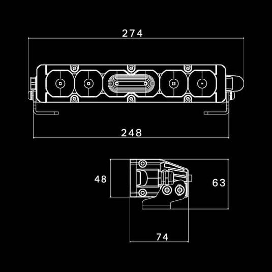 Ultra Vision Nitro Maxx 40W 10″ Single Row Light Bar