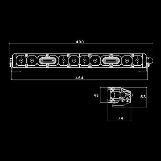 Ultra Vision Nitro Maxx 70W 18″ Single Row Light Bar