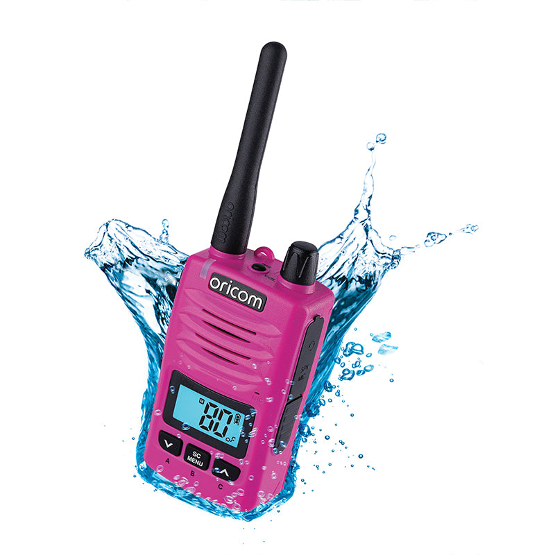 Load image into Gallery viewer, Oricom Pink DTXTP600 5 Watt IP67 Waterproof Handheld UHF CB Radio Trade Pack
