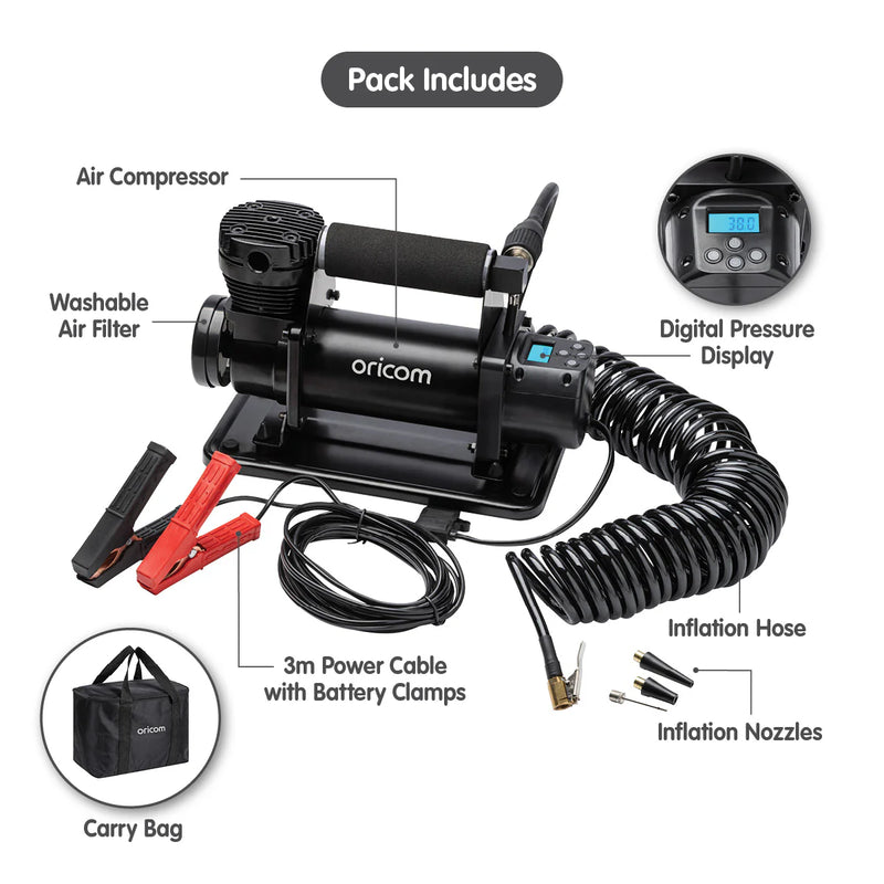 Load image into Gallery viewer, Oricom AIR20 Portable Air Compressor With Backlit Digital Display
