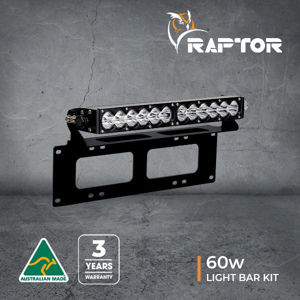 Ultra Vision Raptor 60 LED 14.5″ Light Bar Number Plate Kit