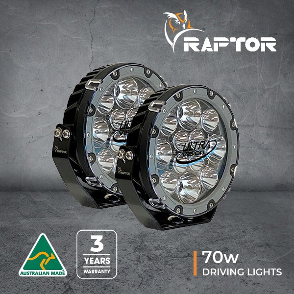 Load image into Gallery viewer, Ultra Vision Raptor 70 LED 7″ Driving Light (Pair)
