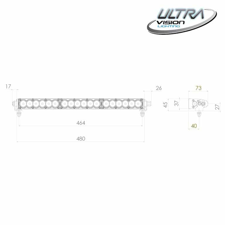 Load image into Gallery viewer, Ultra Vision Raptor 90 LED 20.5″ Light Bar Number Plate Kit
